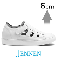 Mr.Paul 6cm 2.4inches Tall White Elevator Sandals for Men